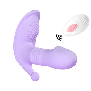 Afstandsbediening Vibrerende Staaf Dildo <span class=keywords><strong>Jade</strong></span> Vlinder Intrekbare Draagbare Vibrator Voor Vrouwen G-Point Stick Seksspeeltje - Product Image 4