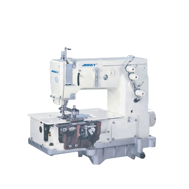 JOCKY JK2000C Double-needle Flat Bed Belt Loop Sewing Machine Cut and Sew Pants Industrial Jeans Sewing Machine