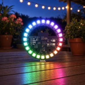 Placa de Anillo LED RGB <span class=keywords><strong>ESP32</strong></span> C3, Círculo de Luz WS2812B Direccionable de 24 Píxeles con Controlador Integrado para Modificación de Cajas de PC, Iluminación Ambiental DIY - Product Image 1