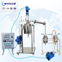 ASME-U CE EAC 5L-500L distillation polycondensation réacteur sous vide chauffé à double enveloppe en acier inoxydable avec pompe et contrôle API PID