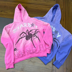 Streetwear personnalisé de diverses couleurs pull à capuche sans cordon de serrage sweats à capuche pour hommes délavés à l'acide - Product Image 3