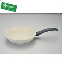 Ensemble de 3 poêles à frire antiadhésives en marbre Batterie de cuisine portable en aluminium pour la maison Stock à prix économique pour la salle à manger