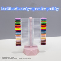 Nail 60 couleurs en forme d'éventail Spiral Display Color Card Tips Spiral Nail Color display Chart Nail Swatch Sticks