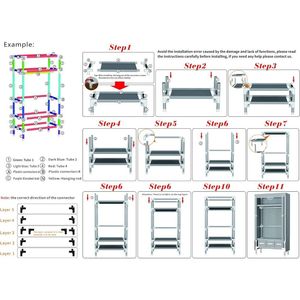 DB, 1 pieza, armario gris portátil con puerta enrollable, estante colgante, 3 cajas de cajones, tamaño de almacenamiento de herramientas de tela no tejida, 67x35,4x17,7 pulgadas - Product Image 3