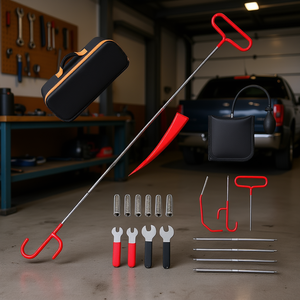 Extracteur de roue en acier de 59 pouces, outil d'urgence rouge pour la réparation de portes de garage et de camions - Product Image 2