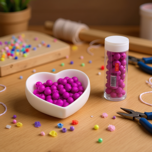 Perline Fluorescenti Viola ILAN da 8mm per Creazione di Gioielli - Product Image 3