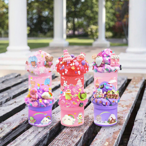 Kit de slime au beurre de dessert aux fruits Vividyne, 12 couleurs, cadeaux pour fêtes, anti-stress, pâte à modeler parfumée au sable, jouet gâteau DIY - Product Image 3