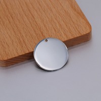 Pendentifs breloques en or 14 carats gravés au laser, polis miroir, accessoires de bijoux DIY, vente directe d'usine