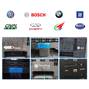 800*600*760 Mm Conteneurs de vrac en plastique empilables Boîte à palettes en plastique pliable avec couvercles pour l'industrie Boîte à palettes pliable - Product Image 3