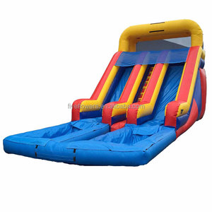 Toboggan aquatique gonflable commercial double piste pour la vente - Product Image 1