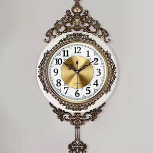 Horloge murale décorative de luxe moderne dorée de grande taille 72x35 cm, personnalisable en usine, pour la maison, livraison directe DDP - Product Image 1