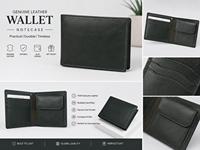 Dompet Kulit Asli Terlaris Buatan Tangan Model Bifold dengan Jendela ID Tersedia dalam Jumlah Besar dari India Dengan Harga Terbaik