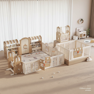Parque Infantil Moderno y Estético para Bebés, Gran Valla de Seguridad Interior para Niños con Organizador de Juguetes para el Hogar - Product Image 1