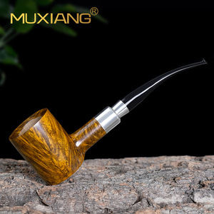 Muxiang Briarwood Smoking Pipe Straight Type Wooden Tobacco Pipe For Men Gift - Product Image 1
