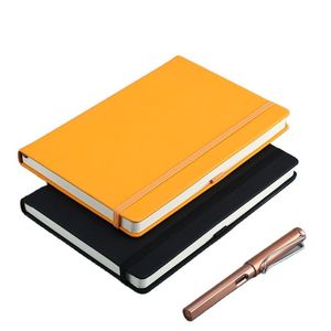 Carnet en cuir gaufré avec logo, pages pointillées, fermeture élastique, format A4, A5, A6, idéal pour les cadeaux promotionnels et les entreprises. - Product Image 1