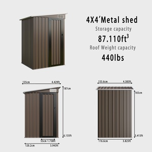 Oem tùy chỉnh kích thước nhà ngoài trời bền vững prefab vườn Xây Dựng Công cụ lưu trữ đổ không thấm nước đa năng kim loại thép đổ - Product Image 5