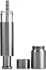 Moulin à épices en acier inoxydable écologique personnalisé, avec bouton poussoir, compatible lave-vaisselle, mini moulin à poivre et sel pour la maison - Product Image 3