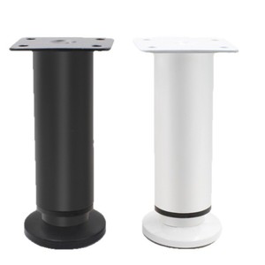 Pieds de meubles réglables Yuyao 8-25 cm, noirs et blancs, pieds surélevés pour tables, canapés, lits, armoires, supports TV - Product Image 2
