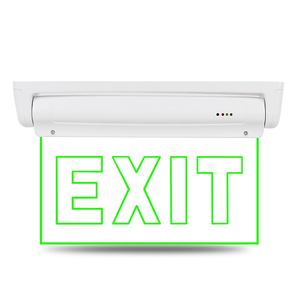 Dấu hiệu thoát hiểm khẩn cấp, LED Edge lit, màu xanh lá cây, nhỏ gọn, tường/Side/TOP mount, pin dự phòng, xoay Acrylic rõ ràng Bảng điều chỉnh - Product Image 2