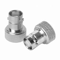 Adaptador de Radio bidireccional niquelado profesional BNC hembra para conector coaxial RF macho SMA hecho de latón para Walkie Talkie