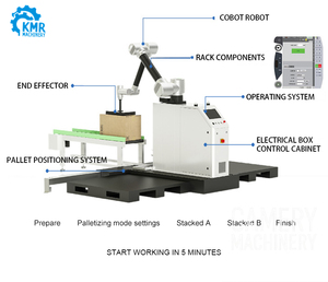 <strong>Automatic</strong> Cobot <strong>Robot</strong> <strong>Arm</strong> Gripper Industrial <strong>Robot</strong> <strong>Load</strong> 20kg Palletizing Stacker Palletizer Machine for Box case Carton - Product Image 2