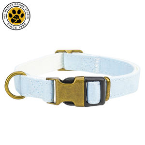 SinSky profesional al por mayor al aire libre ajustable lindo Rosa lienzo Mini perro Collar y correa conjunto con hebilla de metal de bronce - Product Image 6