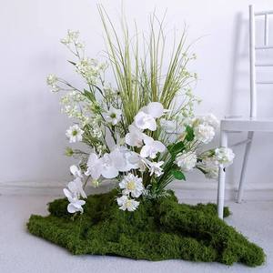 Vente en gros de fleurs artificielles de style boisé Arrangements floraux <span class=keywords><strong>au</strong></span> sol Accessoires de photographie Diffusion en direct Toile de fond pour cérémonie de mariage - Product Image 1