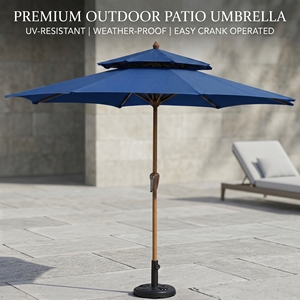Sombrilla de Jardín Impermeable con Protección UV, Resistente al Viento, para Patio, Terraza y Mercado - Product Image 1