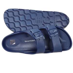 Sabots pour hommes Valleverde bleus, taille 46, hauteur de talon 3 cm, chaussures confortables à enfiler - Product Image 6