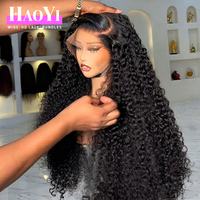 Perruque Lace Front HD Transparente 13x6 Pixie Kinky Curly, Densité 250%, Cheveux Humains Pré-Pluckés, Sans Colle
