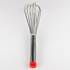 Stainless Steel Egg Beater 8 Inch Manual Portable <b>Baking</b> Tool Red Head Household Stirring <b>Equipment</b> - Product Image 3