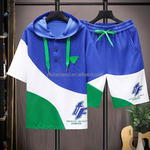 2024 Kurze Sets für Herren, Lässige Sommerkleidung, Herren Zweiteiler, Sportanzüge für Männer, Hemden und Shorts, Herrensets für das Fitnessstudio - Product Image 3