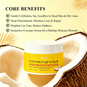 สครับริมฝีปากมะพร้าว สครับน้ำตาลขัดผิวธรรมชาติสำหรับริมฝีปาก บำรุงริมฝีปากอย่างอ่อนโยน ช่วยผลัดเซลล์ผิวและเพิ่มความชุ่มชื้น - Product Image 5