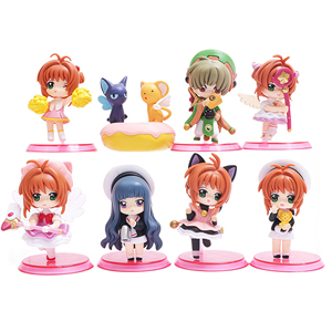 H7CM 8 piezas = <span class=keywords><strong>1</strong></span> set Lindas figuras de acción de <span class=keywords><strong>Sakura</strong></span> <span class=keywords><strong>Card</strong></span> <span class=keywords><strong>Captor</strong></span> para decoración de tartas y máquinas de garras - Product Image 1