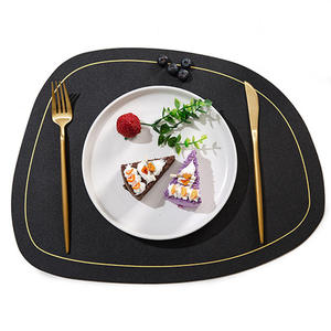 31*40cm tabletex đôi hình dạng không đều placemat với Coaster Thiết kế thời trang sang trọng phong cách Châu Âu PVC da placemats - Product Image 6
