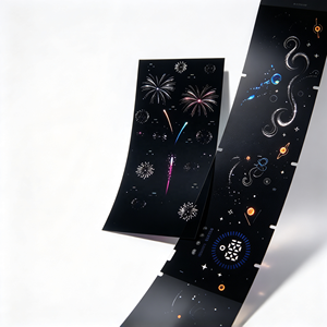 Pegatina Personalizada OEM para Panel de Control con Diseño Cósmico, Galaxia, Astronauta, Fuegos Artificiales, Autoadhesiva, Impresa en PVC PET - Product Image 1