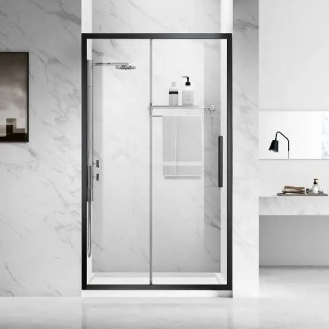Custom 12mm temper print matte shower room cubicle tempered glass shower screen panels for bathroom doors