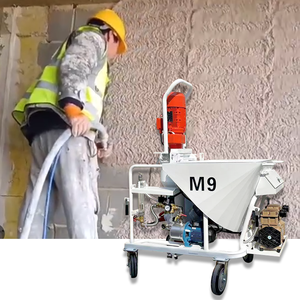 China Made 220V/380V Gips-Sprüh putz Zementmörtel-Sprüh maschine Wandputz maschine M9 Wandkitt-Sprüh maschine - Product Image 1