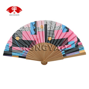 Abanicos Chinos de Madera de 23 cm al por Mayor para Decoración de Bodas, Abanicos Portátiles Personalizados - Product Image 4