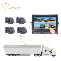 7 pouces IPS LCD couleur écran tactile moniteur de voiture HD Quad View affichage sauvegarde moniteur arrière IOS Android sans fil BT Carplay Connect