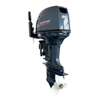 Moteur hors-bord marin à essence HSP, 2 temps, 40 CV, à démarrage manuel, arbre long, avec accessoires complets, pour bateau de pêche en baie