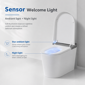 WC intelligent certifié CUPC ETL <span class=keywords><strong>avec</strong></span> écran HD, chauffage instantané, double réglage utilisateur, lumière nocturne automatique et mousse électronique - Product Image 4
