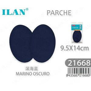 Patch Ilan 9,5x14 cm, confezione da 2 pezzi, colore blu scuro, per riparazione abbigliamento - Product Image 1