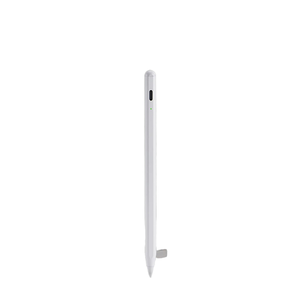 Stylet magnétique rechargeable capacitif actif de type C pour tablette, en plastique blanc avec indicateur LED - Product Image 1