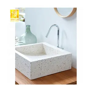 BOTON taş ucuz cilalı mutfak masa üstü yüzey Terrazzo banyo Vanity Top