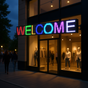 Panel LED P10 a todo color de 52x8 pulgadas para interiores, pantalla de visualización para tiendas con control WIFI y USB, CMS integrado. - Product Image 2