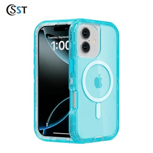 Hai Lớp Thể Thao Armor Từ PC + TPU Chống Sốc Rõ Ràng Trường Hợp Đối Với 16/16 Cộng Với & Cho 15 Pro Max - Product Image 4