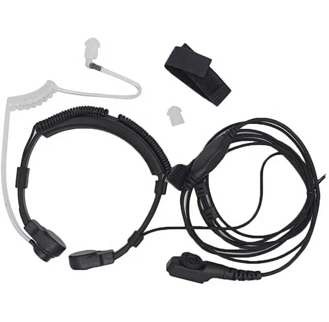 Boğaz Mic gizli akustik tüp walkie talkie kulaklık kulaklık için PD780 PD782 PD785 PD700 PD702 PD752 PD780G PD782G