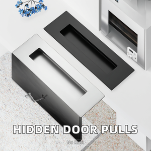 <b>Adjustable</b> Stainless Steel Flush Recessed Sliding Doors Hidden Pulls for Kitchen Bedroom Bathroom Living Room Cabinets Drawers - Product Image 3