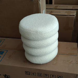 Popular <strong>Cream</strong> White <strong>Stool</strong> Ottoman Chair Velvet Chair Ottoman High End for Dressing Room Living Room Chair <strong>Stool</strong> Soft for Home - Product Image 4